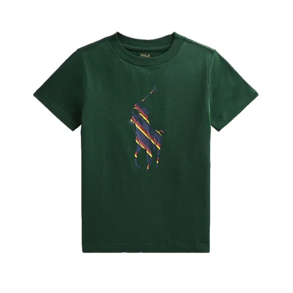 Polo Ralph Lauren Mens S/P College Green Classic Fit Graphic Polo Jersey T-Shirt